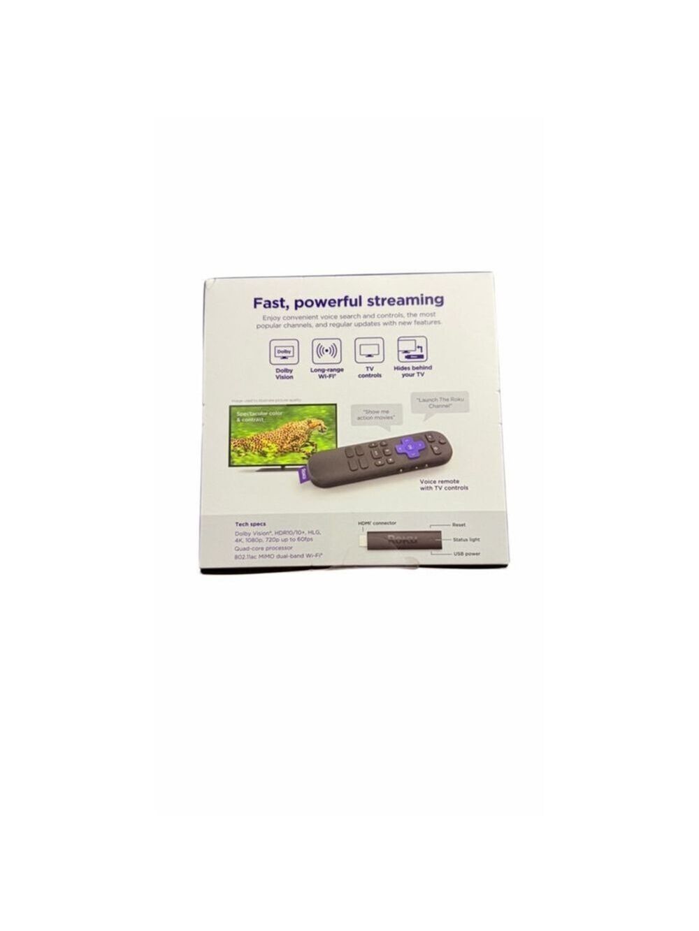 NEW Roku Streaming Stick 4K 3820R2 HDR Voice Remote Unopened Box - Picture 3 of 5